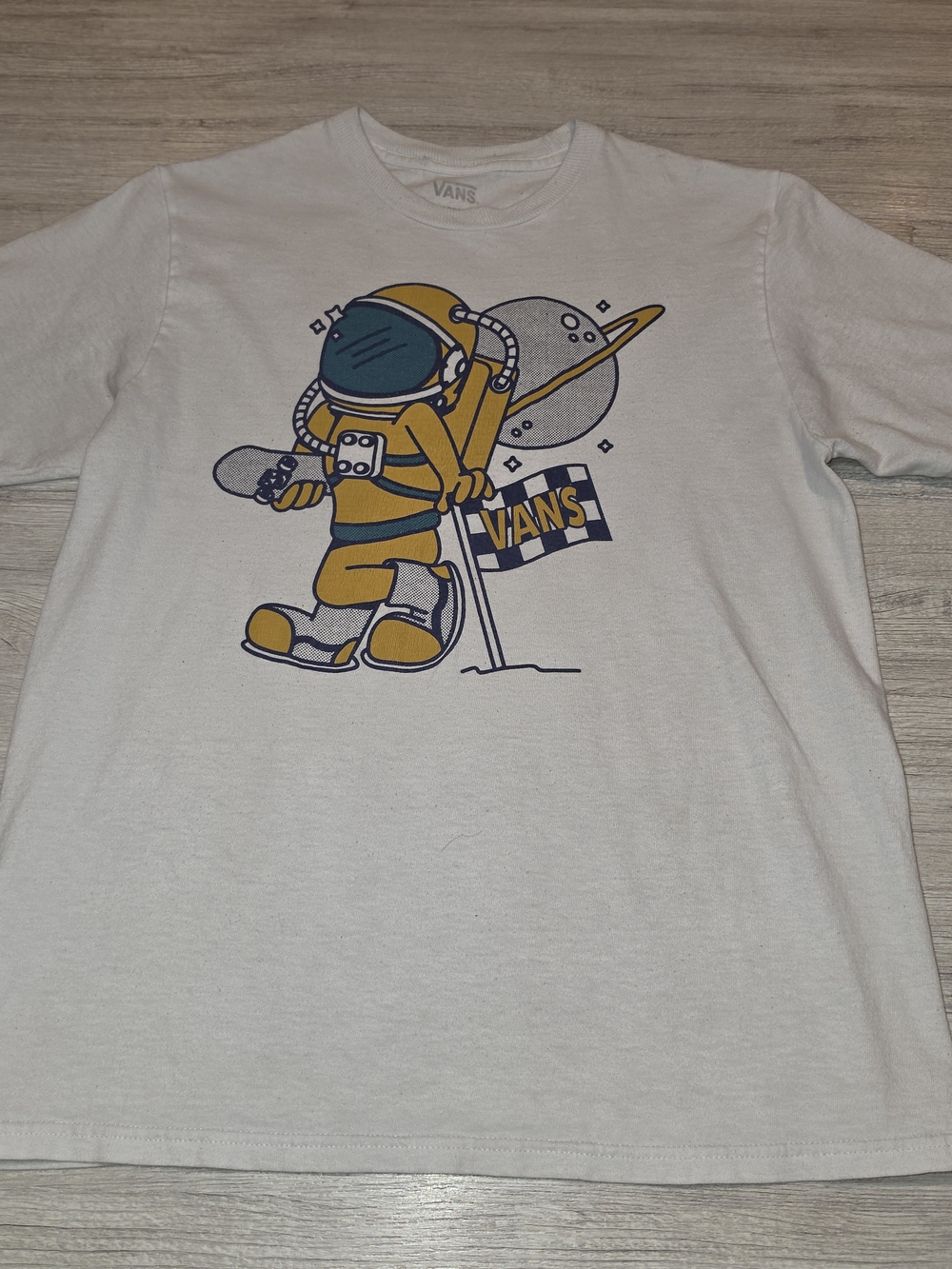 Vans Short Sleeve T-shirt Astronaut Skateboarding Youth Large What Size L